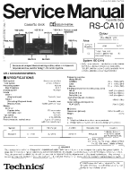 Technics - RSCA-10 - Service manual 